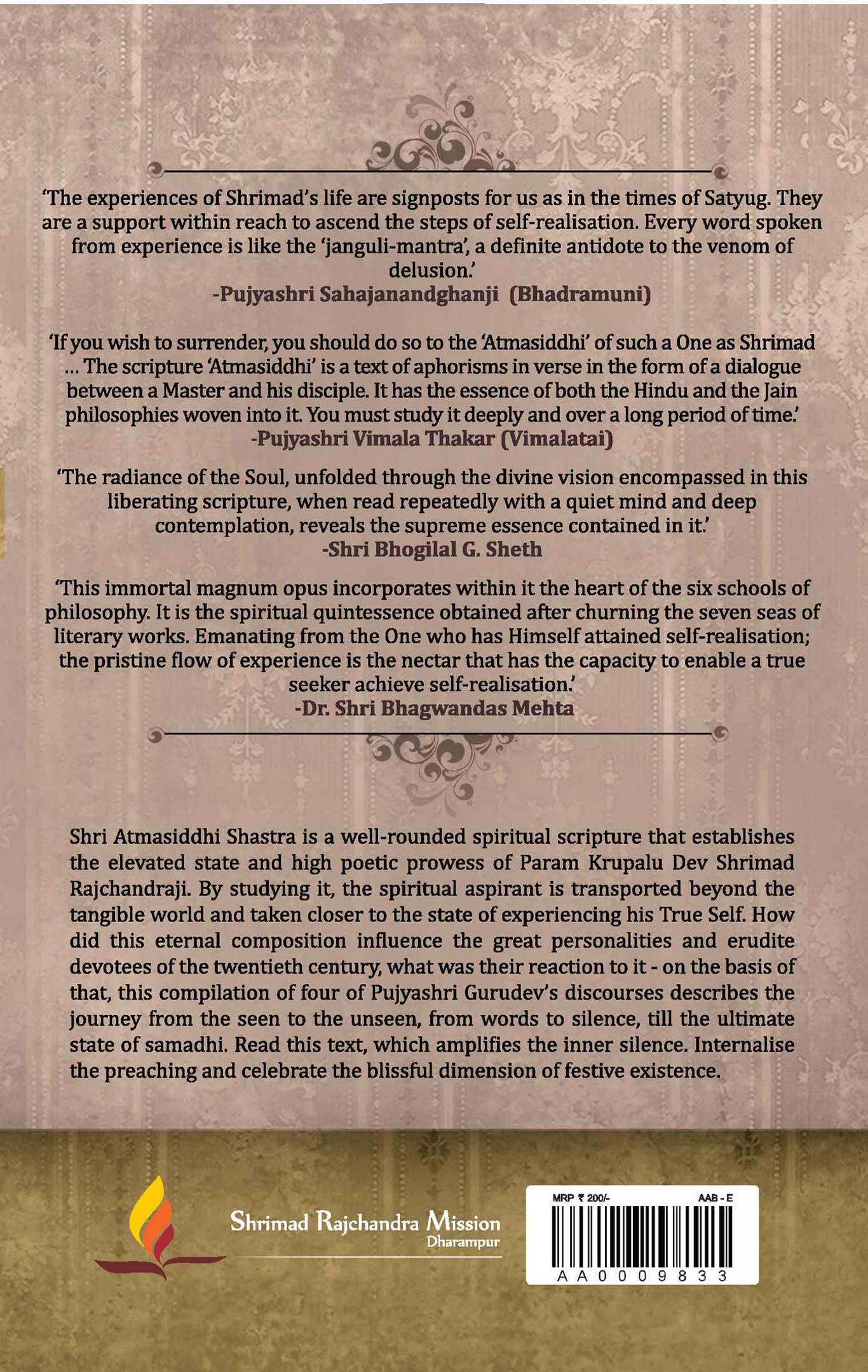 Expressions - Discourses on the impact of Shri Atmasiddhi Shastra on four great personalities