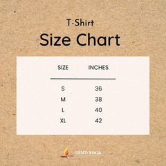 SRMD Yoga T-Shirt - Size Chart